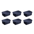 thumbnail image 2 of Rubbermaid Contenant de Rangement Empilable de 3 Gal, Indigo Foncé Métallisé (Lot de 12), 2 of 10