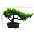 thumbnail image 2 of OULII Simulation Bonsai Tree Faux Bonsai Tree Green Plastic 1Pack, 2 of 5