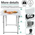 thumbnail image 3 of FDW Folding Portable Picnic Table, Half-Size Foldable Design for Office, Home & Camping, Plastic, White, 3 of 7