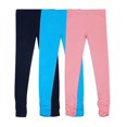 thumbnail image 1 of Bienzoe Lot de 3 Leggings D'Uniforme Scolaire Extensibles en Tricot de Coton pour Fille D 6, 1 of 5