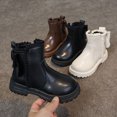 thumbnail image 4 of LNGOOR Trendy Cute Solid Color Bowknot Decor Boots With Zipper For Girls  Non-slip Wear-resistant Boots For Spring Autumn Winter, 4 of 6