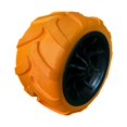 thumbnail image 2 of DYNWAVECA Roue de Remplacement Solide pour Chariot de Plage Remplacement Chariot Universel Roue PU Chariot Utilitaire Extérieur Chariot Pliant de Camping Extérieur Noir Orange, 2 of 10