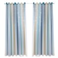 thumbnail image 1 of Labymos Rideau 2 Pcs Dégradé Simple à Étoiles Ajourées Double Couche Occultant Chambre Salon Isolation, 1 of 8