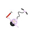 thumbnail image 3 of bedienty Pogo Ball Pogo Stick Jump Sensory Training For Kids Balance Board Activity With Pump And 1 Pin Made Reliable PP PVC Rabbit Pink 38x90cm, 3 of 6