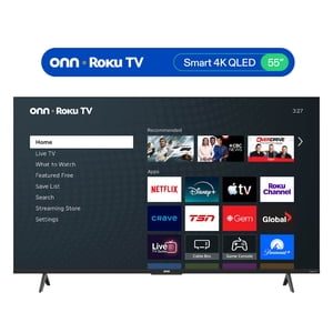 Onn. 55" 4K UHD QLED Roku intelligent TV (ONB25QDR55-CA), 3 HDMI, 60 Hz