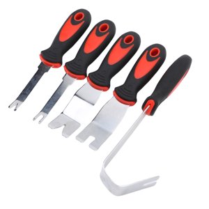 Ensemble d'outils de Pry en métal, Kit de suppression de trim de voiture Pry 5 PCS pour panneau de porte rembourrée