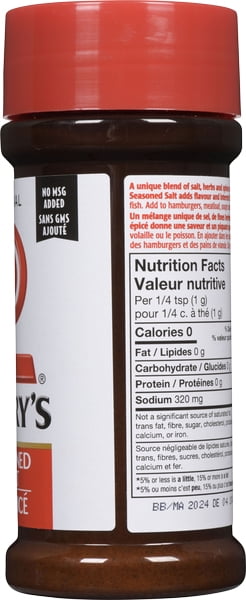 Lawry's, Sel assaisonné Original Sans gms Ajoute