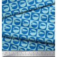 thumbnail image 3 of Soimoi Rayon Fabric Circle & Airplane Transport Print Sewing Fabric Yard 56 Inch Wide, 3 of 3