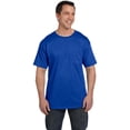 thumbnail image 2 of Hanes Beefy-T Men`s Pocket T-Shirt, M, Deep Royal, 2 of 8