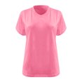 thumbnail image 4 of Jsaierl Womens Plus Size Loose Casual Tops Solid Color Summer V Neck T-Shirts Daily Simple Short Sleeve Blouses, 4 of 4