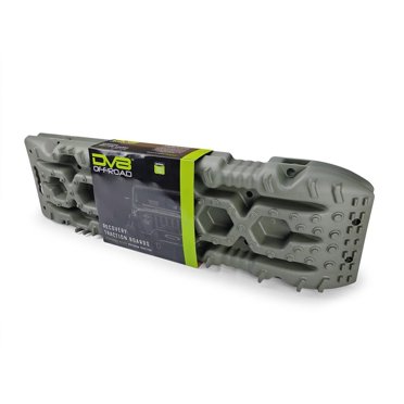 DV8 Offroad Tapis de Traction RTB1-01OL Ensemble de 2; Capacité de 20 0000 Livres; Nylon Renforcé; Peut Être Utilisé comme Pelle; Vert Olive; avec Sac de Rangement