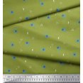 thumbnail image 2 of Soimoi Green Silk Fabric Triangle & Star Print Fabric by Yard 42 Inch Wide, 2 of 5