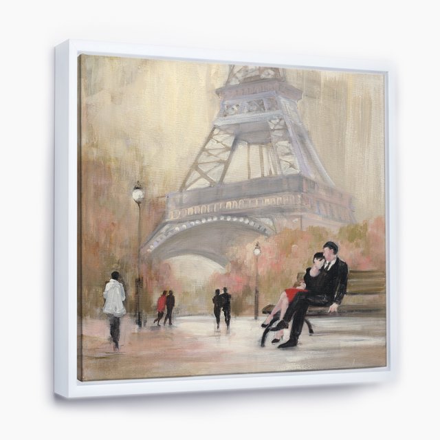 Love in Paris VI - Romantic French Country Framed Canvas