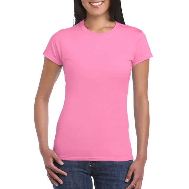 Gildan T-Shirt Softstyle pour Femmes, 2TG, Azalée