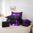 thumbnail image 4 of Erosebridal Gaming Bedding Sets Twin Size for Kids, Purple Gamepad Comforter Sets with Sheets, Geometry Line Decor, Reversible 7pcs, 4 of 5