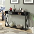 thumbnail image 3 of Convenience Concepts Tucson Deluxe Two-Tier Console Table in Black Wood Finish, 3 of 5