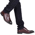 thumbnail image 2 of Kcodviy Classical Style Shoes for Mens Leather Shoes 11 Men Slip on Pu Men Leather Shoes 10 Wide Leather Low Rubber Sole Mens Leather Summer Shoes Block Heel Work, 2 of 7