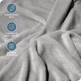 thumbnail image 2 of Bare Home Microplush Fleece Blanket - 300 GSM - Fuzzy Microfleece - Soft & Plush - Giant, Light Gray, 2 of 9