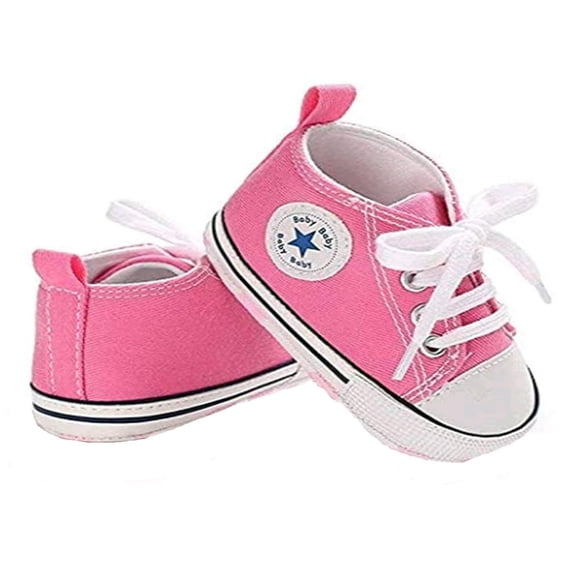 Baby Boy Girl Pre-Walker White Crib Shoes Sneakers Soft Sole