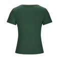 thumbnail image 5 of BVOFAR Women's Casual Short Sleeve Square Neck T-Shirts Summer Ribbed Knit Tops Solid Color Slim Fit Tee Shirts 2025, 5 of 5