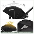 thumbnail image 4 of INFANS Poussette pour Bébé 2 en 1, Poussette Haute et Nacelle Réversible, Poussette Pliable avec Capote Réglable, Porte-Gobelet, Panier de Rangement, Roues à Suspension (Noire), 4 of 9