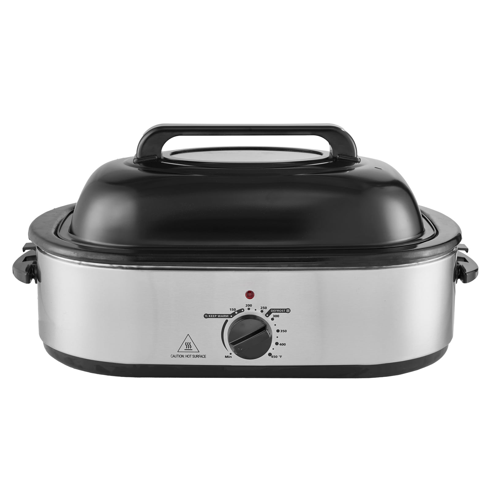 KFFKFF Roaster Oven, Electric Turkey Oven, 22 QT Capacity with Self-Basting Cover, 1450W, Features Defrost & Warm Settings, Includes Pan & Rack