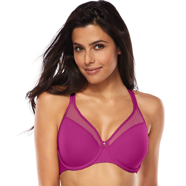 Bali Womens One Smooth U Ultra Light Illusion Neckline Underwire Bra, 40D, Deep