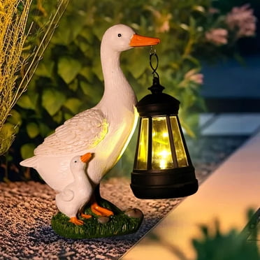 EGNMCR Décoration pour la Maison, Décoration de Pièce, Décoration de Jardin Lumières Solaires pour l'Extérieur Figurines Décoratives en Résine Chaudes Lanterne Solaire IP65 pour Jardin Extérieur Lanterne LED Suspendue Balcon Solaire Lumières Solaires