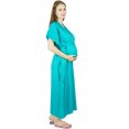 thumbnail image 2 of Bimba Maternity Hospital Kaftan With Belt Rayon Nursing Night Gown| Front & Back Buttons, 2 of 9