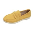 thumbnail image 1 of Xfvqtps Mocassins Décontractés pour Femmes à Enfiler Chaussures Plates Confortables Automne Respirantes Bout Rond Mocassins avec Semelle Intérieure Coussinée Chaussures de Marche Légères Jaune, 1 of 9