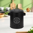 thumbnail image 4 of Metal Storage Bin, Vegetable Container, Potato Onion Garlic Organizer, Iron Kitchen Canister with Lid, 1-Piece, 4 of 6