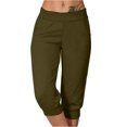 thumbnail image 1 of Timegard Womens Sweatpants Capri Pants Cinch Bottom Solid Color Cropped Joggers Workout Pants with Pockets, 1 of 6