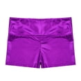 thumbnail image 3 of vastwit Girls Shiny Metallic Shorts Gymnastics Dance Shorts Purple 16, 3 of 7