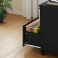 thumbnail image 4 of GloryStar Wood Filing Cabinet with Lock, Portable Under-Desk Storage Drawer Unit on Casters for Home Office, 4 of 5