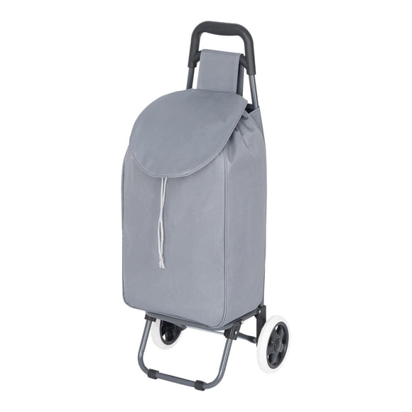 Chariot d'épicerie Mainstays à 1 compartiment, cadre en métal, sac amovible, sac à cordon avec poche arrière zippée, convertible en chariot