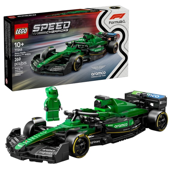 LEGO Speed Champions Aston Martin Aramco F1 AMR24 Race Car Toy - Building Set For Kids, Boys & Girls, Ages 10+ - Toy Car for F1 Fans - Gift Idea for Birthday - 77245