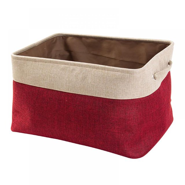 Bacs de Rangement Grands Paniers à Linge en Toile Contenants de Rangement avec Poignées