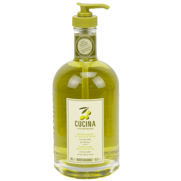 Fruits & Passion Cucina Savon à Mains Liquide Biodégradable à la Coriandre et à l'Olivier 16,9 Onces