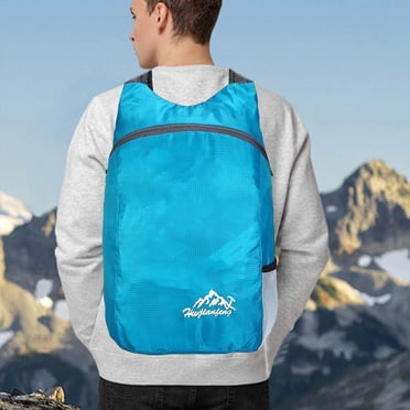 Sac à Dos de Sport Léger et Pliable pour l'Extérieur, Sac de Jour de Voyage en Polyester, Sac à Dos de Randonnée Compact avec Sangles Respirantes, Sac à Dos Résistant à l'Eau et Compact pour le Voyage