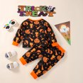 thumbnail image 4 of Enfants Bébé Filles Garçons Vêtements d'Halloween Imprimé Manches Longues Tops Pantalons Pyjamas, 4 of 7
