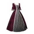thumbnail image 2 of UPPADA Robe Grande Taille Victorian pour Femmes à Laçage Manches Évasées Robe de Bal avec Corset Soirée Maxi Robes Vintage Robe Cocktail Robes de Mariage Garde-Robes, 2 of 3