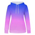 thumbnail image 4 of Penkiiy Chandails à Capuche pour Femmes Mode Chandails Décontractés pour Femmes Sweat à Capuche Patchwork Blouse à Capuche pour Dames Pull Rose Vif Vêtements Y2K, 4 of 4