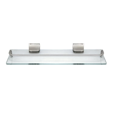 MODONA Tablette Murale en Verre avec Barre - Chrome Poli - Garantie de 5 Ans