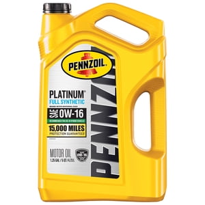 Pennzoil Platinum Full Synthetic 0W-16 Motor Oil (5-Quart, Case of 3)
