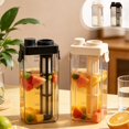 thumbnail image 1 of Automatic Cold Brew Coffee Maker, Large Capacity Sun Tea Pitcher Portable Iced Coffee Brewer Fine Mesh Filter Carafe Refrigerator Safe, Black, JKODE, 1 of 6