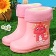 thumbnail image 2 of Stylish Girls Boots - Boot for Girls Rain Girls Kids Short Rain Boots Kids Booties for Girls Rain Leopard for Ankle Comfort -On Commander Rain Big Design Durable Rubber Rainboots Dress, 2 of 5