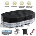 thumbnail image 1 of COSYUMI Oval Pool Cover 12 x 18FT, Heavy Duty Oxford Solar Pool Covers for Above Ground Pool with Winch and Cable, All Season Inflatable Pool Cover for UV Resistant, Waterproof, Snowproof Windproof, 1 of 12