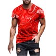 thumbnail image 1 of Birdeem Chemises pour Hommes Mode Hommes Confortables Imprimés Manches Courtes Col Rond Blouses Chemises, 1 of 12