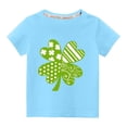 thumbnail image 1 of MeetoTime T-shirt Uni à Col Rond pour Tout-Petits Enfants Imprimé Fête de la Saint-Patrick Manches Courtes pour Garçons Filles, 1 of 3