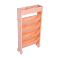 thumbnail image 2 of Mobile Bookcase Multi Layers Large Capacity Movable Book Storage Shelf for Classroom Bedroom, 2 of 7